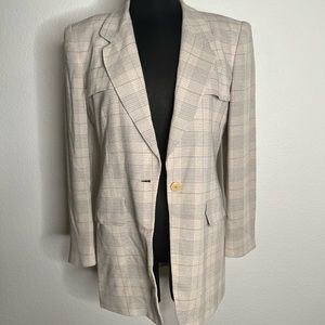 Oversized plaid blazer